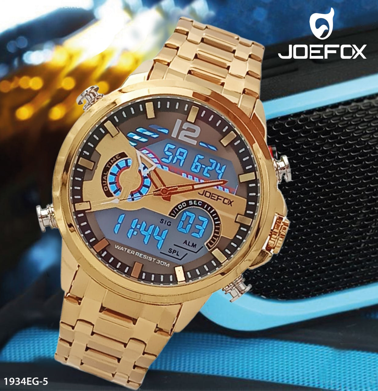 RELOJ JOEFOX METALICO HOM  1934EG-5