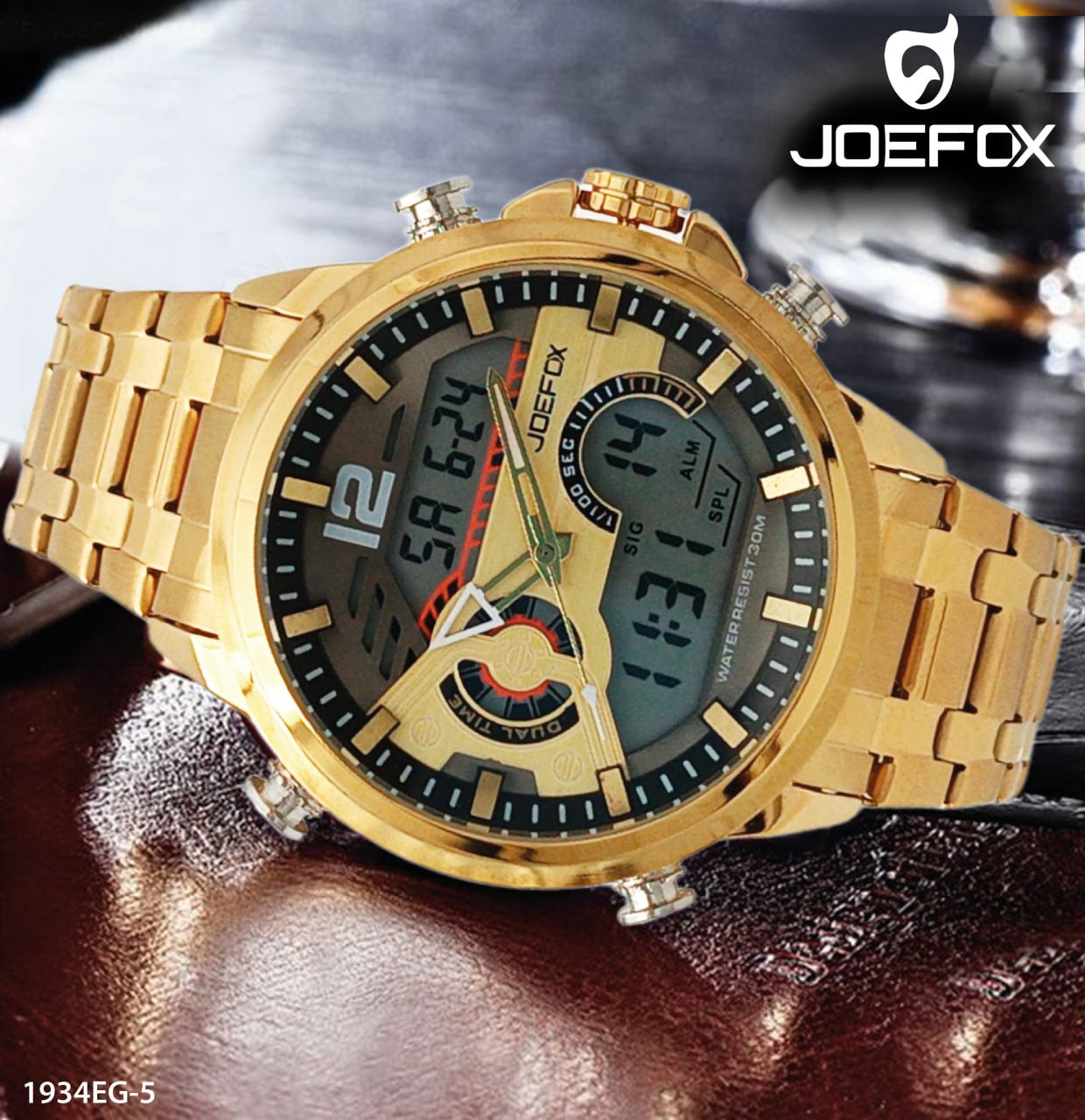 RELOJ JOEFOX METALICO HOM  1934EG-5