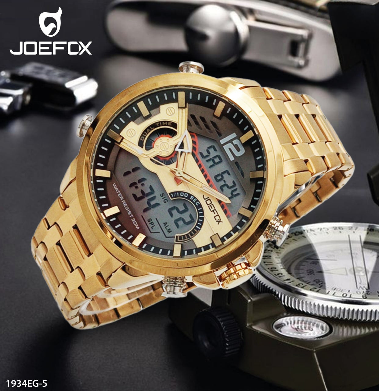 RELOJ JOEFOX METALICO HOM  1934EG-5